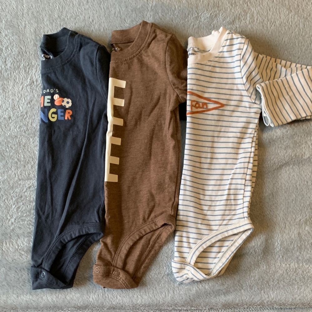 Old Navy Kids Bodysuits - Navy, Brown, White Stripes